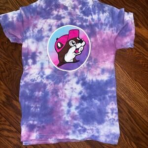 Buc-ee’s T-Shirt Adult small Purple / Blue / White Tie Dye Take Me To Buc-ee’s